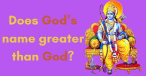 Does God’s name greater than God?