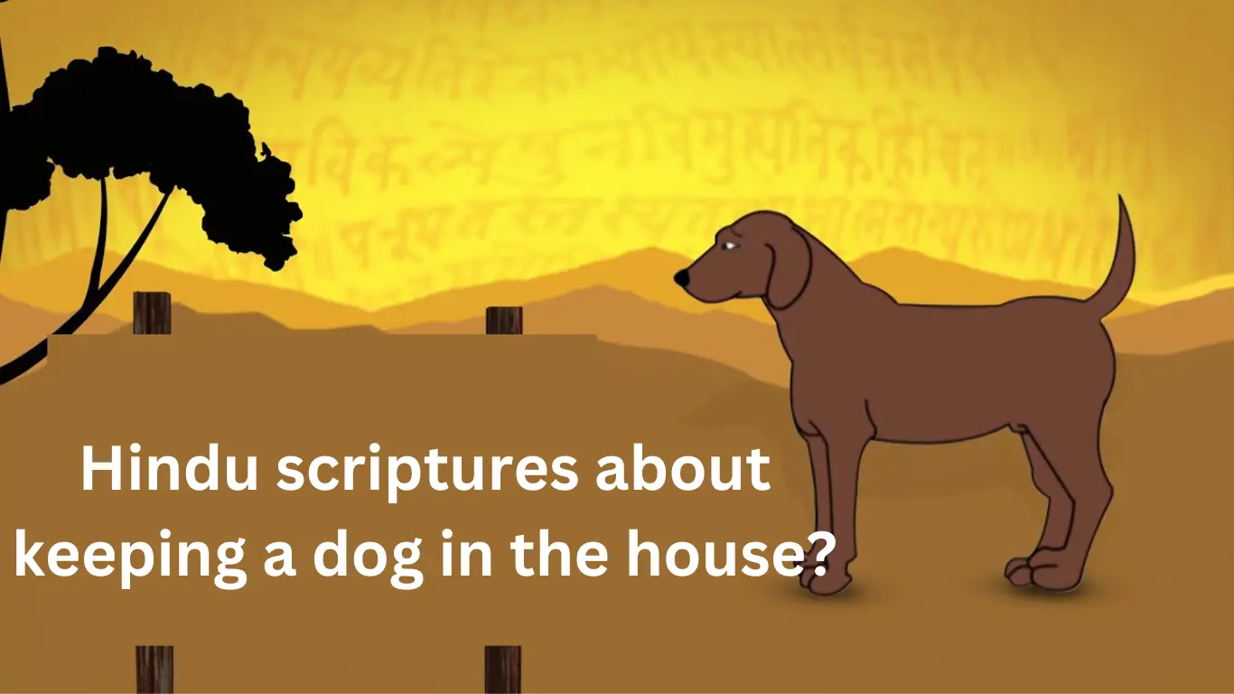 Hindu scriptures say about keeping a dog in the house?