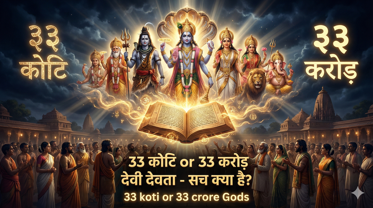 33 koti or 33 crore Gods | 33 कोटि या 33 करोड़ देवी देवता