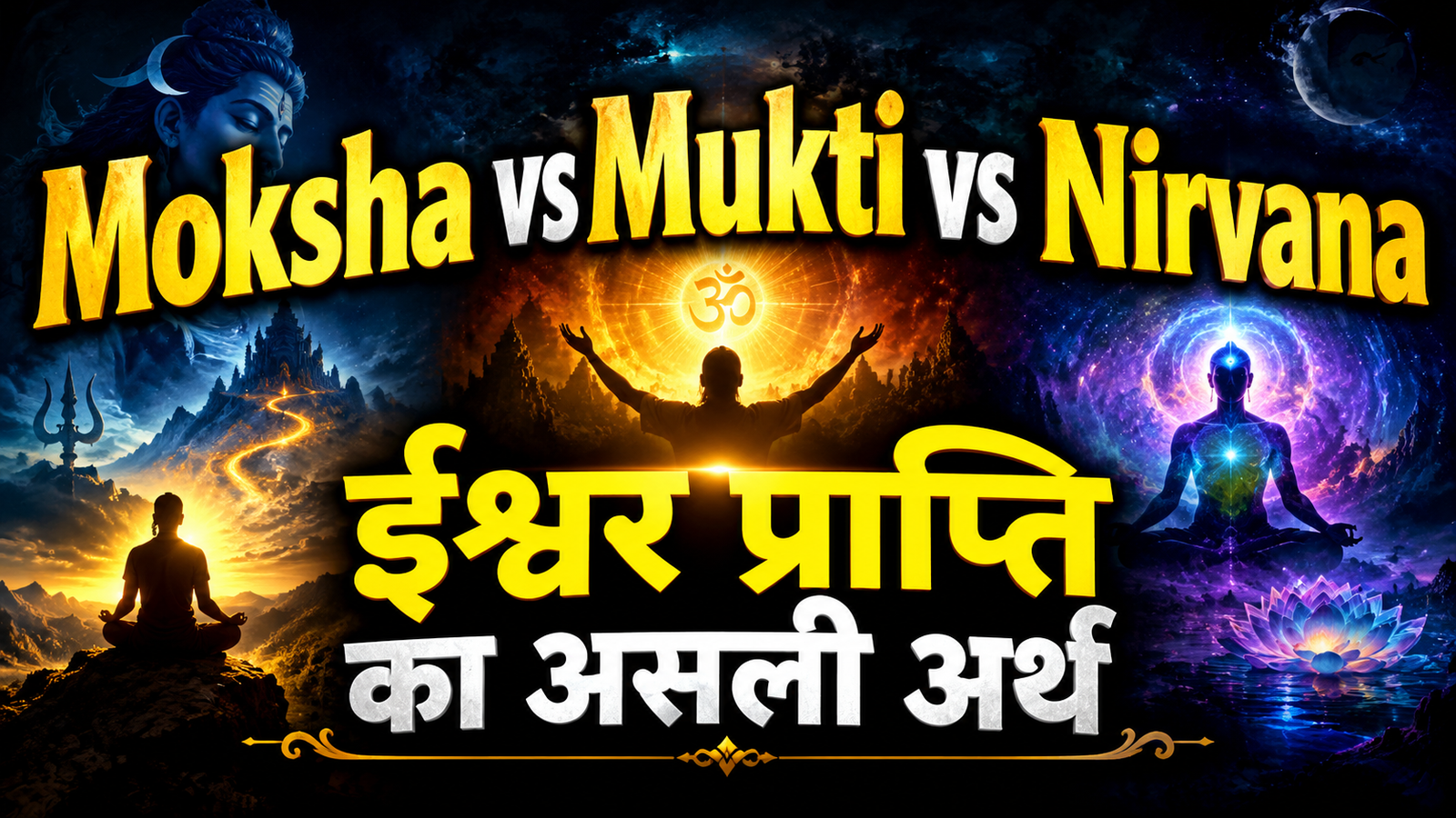 ईश्वर प्राप्ति का असली अर्थ: Moksha vs Mukti vs Nirvana